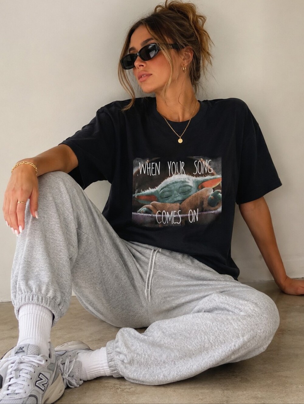 Star Wars | Grogu "When Your Song Comes On" Graphic Tee, Size M